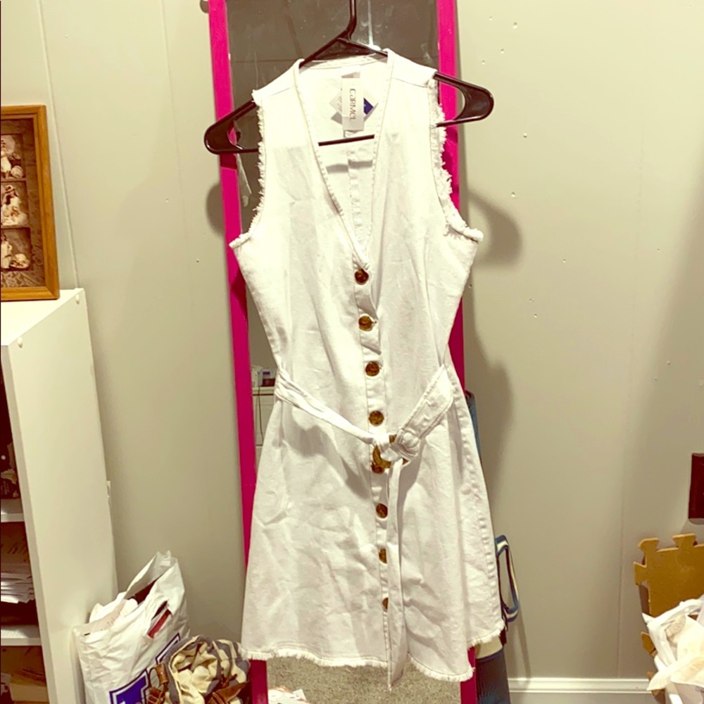 White Button Down Dress
